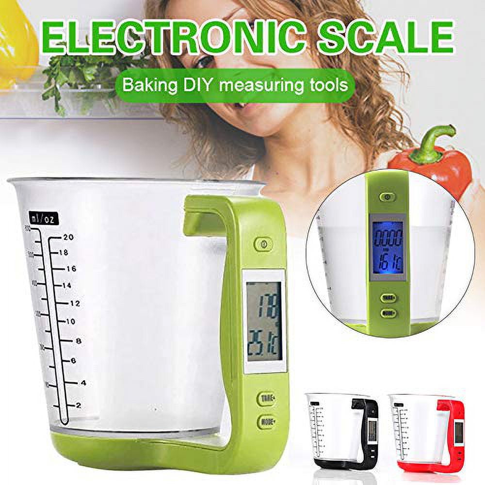 Digital Kitchen Measuring Cup Scale with LCD Display, High-Precision Strain Gauge Sensor Detachable Design, 500-1,000 ml, Kitchen Scale