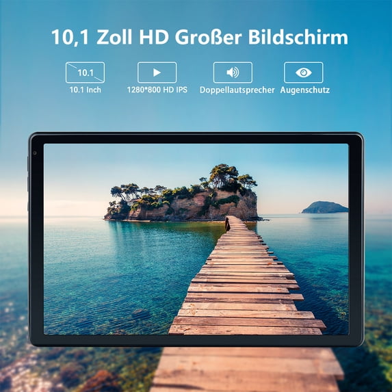 Gstrlinen 10.1 Inch Android 15 Tablet, 24GB +128GB 2.0GHz Octa-Core Processor, WiFi 6 HD IPS Eye Protection Tablet, Ultra Slim Portable Tablet