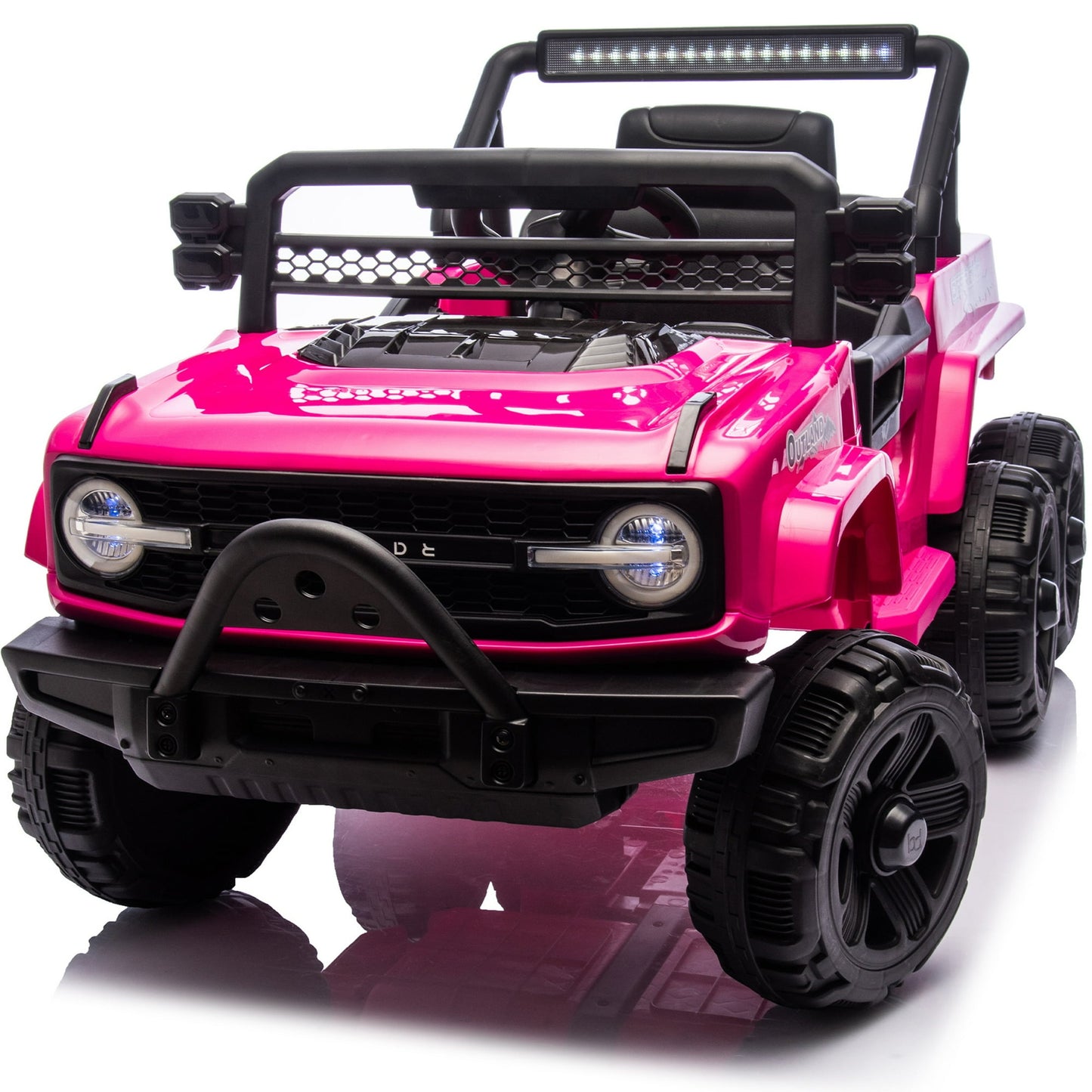 iRerts 12V Ride on Cars with 6 Wheel, Powered Ride on Toys with Remote Control, Bluetooth, Music, USB/MP3/Microphone Ports, Six-Wheel Suspension, Electric Cars for Kids 3-6 Ages Gift, Pink