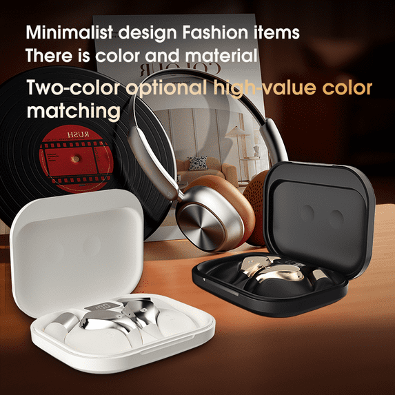 Open Ear Earbuds, Bluetooth 5.4 Wireless Earphones, 48H Playtime, ENC Microphone Clear Talk, with Earhooks And LED Power Display the Waterproof Headphones, Ideal for Fitness, Travel