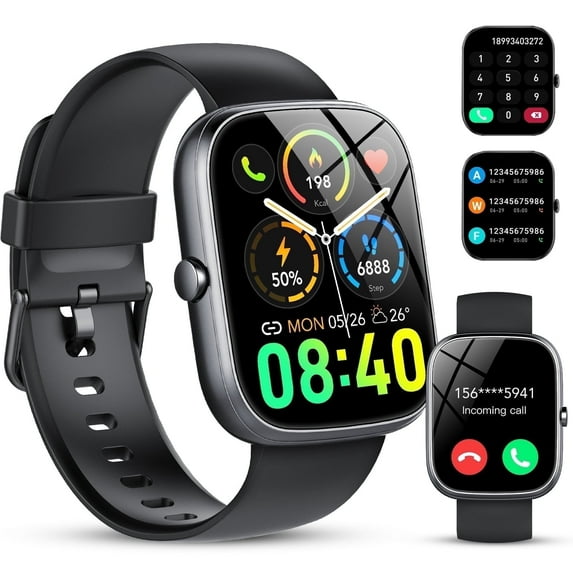 2025 NEW 1.91''HD Screen Smart Watch Compatible with Android and iPhone,Answer/Make Calls/100 Sports Modes/Message Reminder,IP68 Waterproof Fitness Tracker for Men Women, Gifts