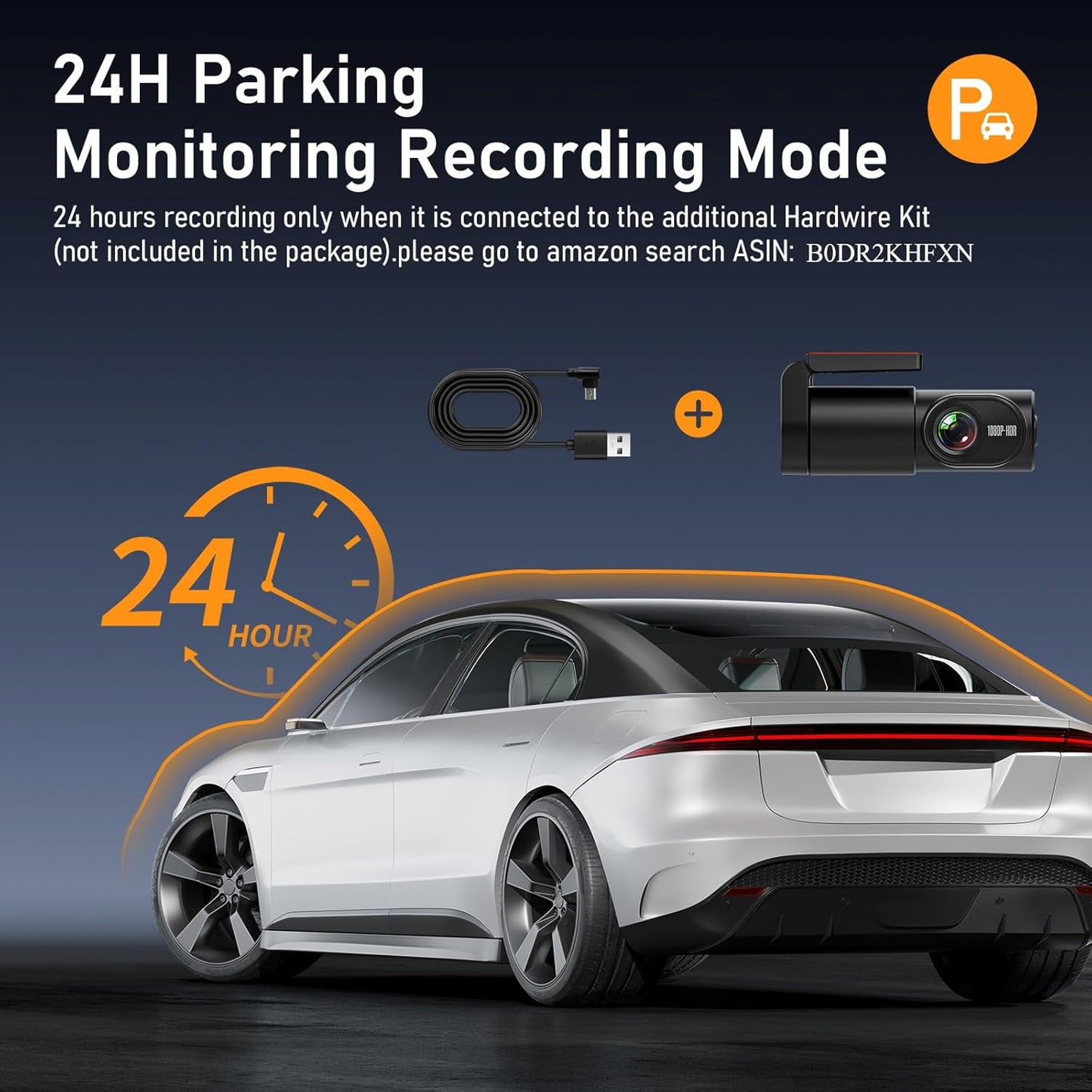Dash Cam for Car, HD 1080P Dual Recording Driving Recorder, 140° Wide-Angle Super Night Vision, with 32GB SD Card