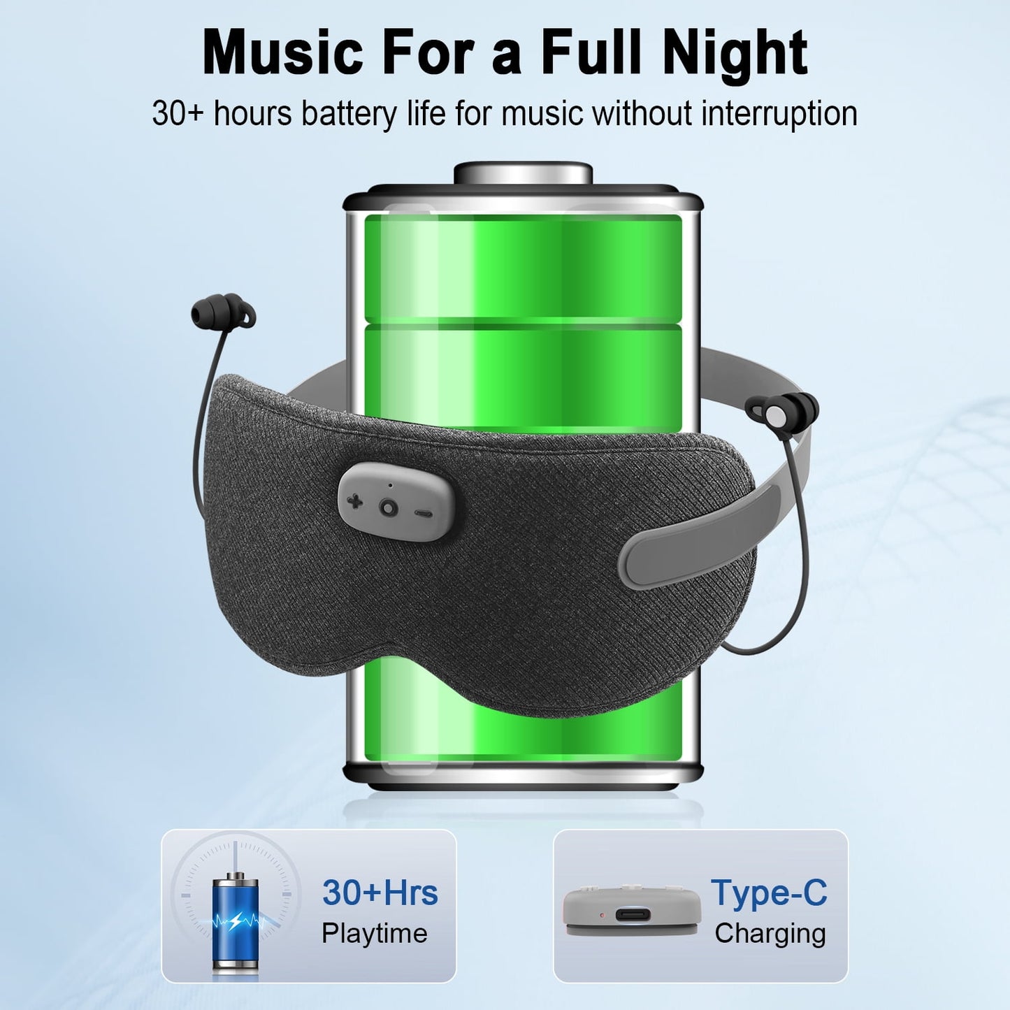 Sleep Headphones, Sleep Mask with Headphones Bluetooth 5.3 with HD Stereo Speakers for Side Sleepers, Zero Eye Pressure, Adjustable 3D Sleep Eye Mask for Airplane/Travel/Meditation/Nap
