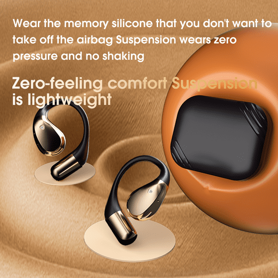 Open Ear Earbuds, Bluetooth 5.4 Wireless Earphones, 48H Playtime, ENC Microphone Clear Talk, with Earhooks And LED Power Display the Waterproof Headphones, Ideal for Fitness, Travel