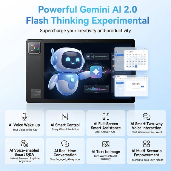 Gstrlinen 11 Inch Android 16 Tablet, 30GB RAM+128GB ROM, 2K FHD 2000x1200 IPS Display, Octa-Core Processor, 7800mAh Battery, Dual Band 5G WiFi Tablet with Widevine L1