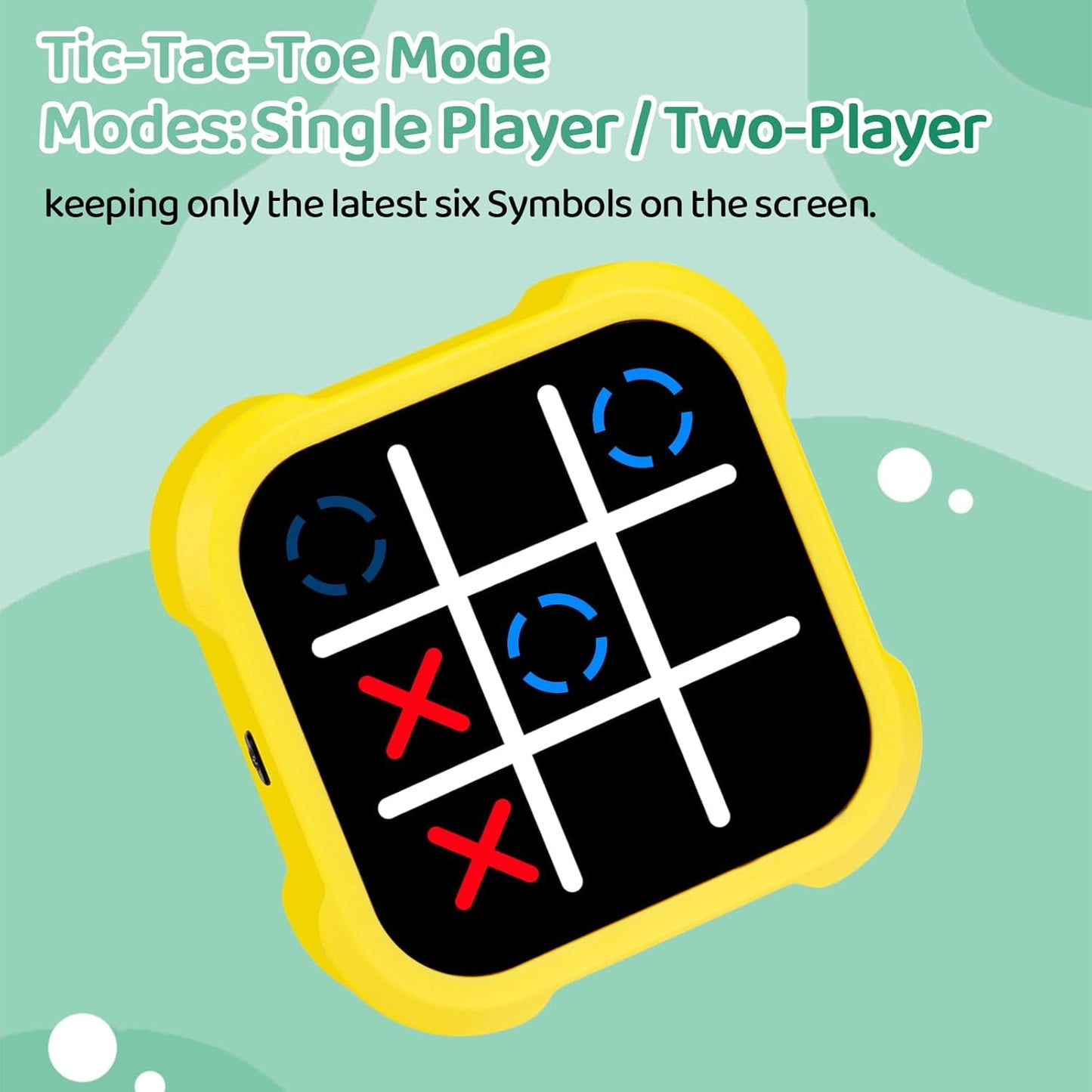 Electronic Tic Tac Toe Game - 3-in-1 Handheld Puzzle Game with Infinite Board, Memory & Logic Training, Portable Travel Toys for Kids Ages 3+, Educational Learning Games