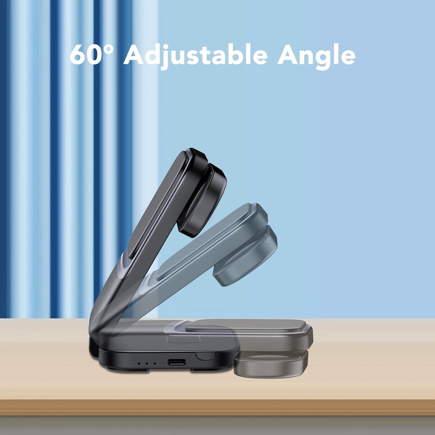 3 in 1 Wireless Charger for iPhone, Charging Station for Apple, Travel Charger for Multiple Devices with an 20 W Quick Charger Compatible for iPhone16/15/14/13/Pro/Max, iWatch, AirPods4/3/2/Pro