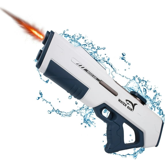 Electric Water Guns for Adults Kids, Automatic Water Reload & Shooting, Automatic Water Gun, Large Capacity Battery Powered Squirt Gun, Summer Beach Pool Backyard Outdoor Toys(White)
