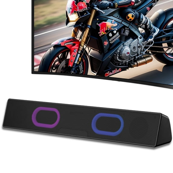 Computer Speakers for Pc Desktop with Clear Sound, Flowing LED PC Speaker for Computer Desktop Laptop Monitor, Bluetooth & USB Input