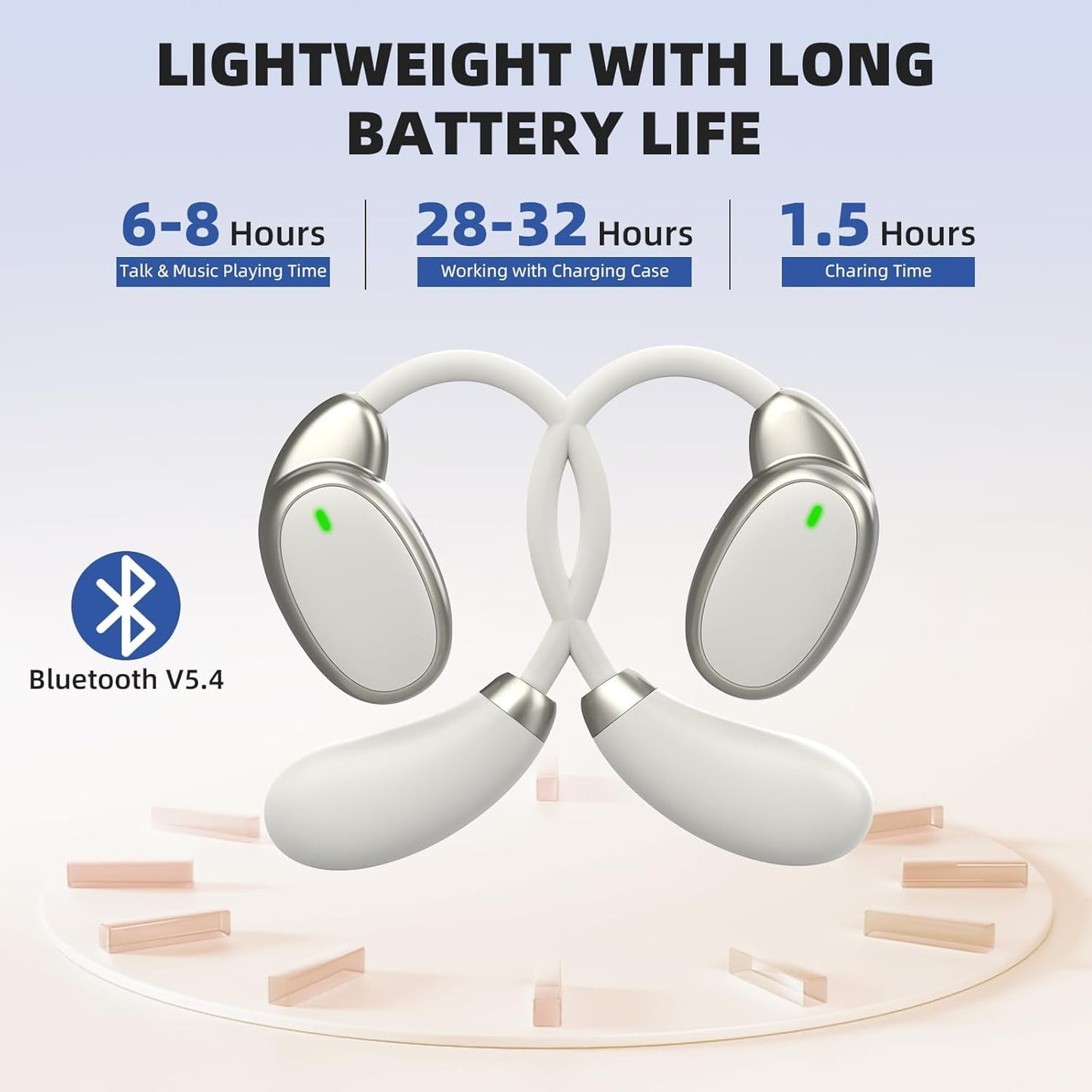 NICEWIN Translation Headphones: Real-Time Translation between 150 Languages, 10 Offline Versions, Compatible with iOS and Android, for Travel and Business