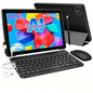 Gstrlinen  10 Inch Tablet with Gemini AI and Keyboard set, 34GB+128GB, 6000mAh, Face Unlock, Android 16, Black