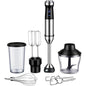 Immersion Blender Handheld Hand Blender 1000W, 6-in-1 Hand Blender, 20 Speeds Emulsion Blender with Chopper, Whisk and Frother for Soup, Baby Food and Smoothies, Black
