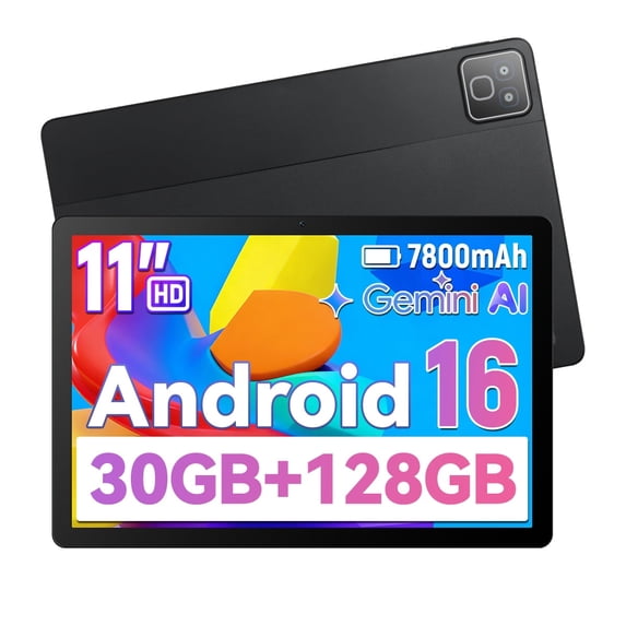 Gstrlinen 11 Inch Android 16 Tablet, 30GB RAM+128GB ROM, 2K FHD 2000x1200 IPS Display, Octa-Core Processor, 7800mAh Battery, Dual Band 5G WiFi Tablet with Widevine L1