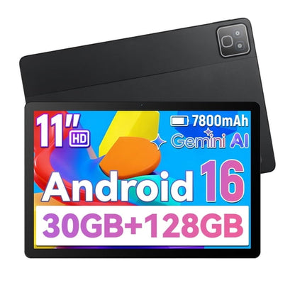 Gstrlinen 11 Inch Android 16 Tablet, 30GB RAM+128GB ROM, 2K FHD 2000x1200 IPS Display, Octa-Core Processor, 7800mAh Battery, Dual Band 5G WiFi Tablet with Widevine L1