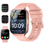 2025 NEW Smart Watch, 1.96''HD Screen SmartWatch for Men Women's, Answer/Make/Message, 100 Sports Modes, IP68 Waterproof Fitness Tracker Compatible with Android and iPhone, Holiday Gifts,Pink