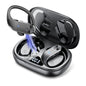 Open Ear Earbuds, Bluetooth 5.4 Wireless Earbuds with Ear Hooks, 60Hrs Playtime Bluetooth Headphones, HD Stereo Bass Over Ear Earphones, IP8 Waterproof Ear Buds for Workout/Running, Black