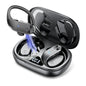 Open Ear Earbuds, Bluetooth 5.4 Wireless Earbuds with Ear Hooks, 60Hrs Playtime Bluetooth Headphones, HD Stereo Bass Over Ear Earphones, IP8 Waterproof Ear Buds for Workout/Running, Black