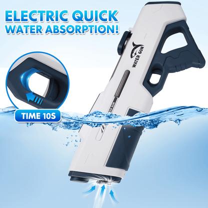 Electric Water Guns for Adults Kids, Automatic Water Reload & Shooting, Automatic Water Gun, Large Capacity Battery Powered Squirt Gun, Summer Beach Pool Backyard Outdoor Toys（White）