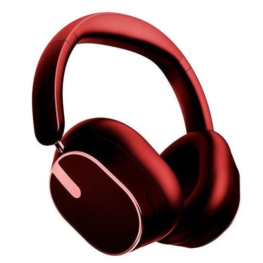 53dB Hybrid Active Noise Cancellation Bluetooth Headphones 5.4, Transparent Modes, 50H Playtime with LED Display, Deep Bass, Clear Call, Comfort Fit Over Ear Headphones for Travel Office PC Red