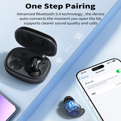 Sleep Earbuds, Mini ANC Wireless Earbuds, In Ear Bluetooth 5.4 Headphones Deep Bass Stereo, 48H Playtime Ear Buds with 4 Noise Cancelling Mic, IP7 Waterproof Earphones for Side Sleepers,Touch Control