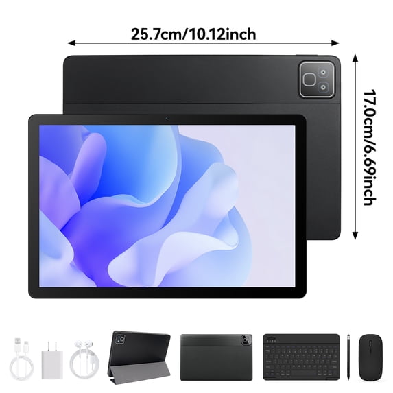 Gstrlinen 11 Inch Tablet with Keyboard set, 30GB RAM+128GB ROM, 2000x1200 IPS HD Display, Dual Camera, 7800mAh, Black