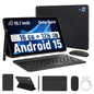 AEEZO Android 15 Tablets 10inch with Case,Go Octa Core Tablet with 16GB+128GB/1 TB Expansion, WiFi 6, 5MP+8MP Camera, 5000mAh, Split-Screen,Black+Keyboard & Mouse Set Black
