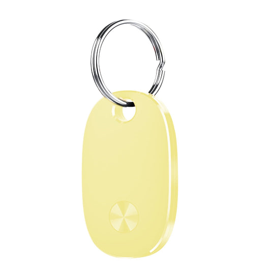 Air Tracker Tag 1 Pack, Bluetooth Tracker Works with Find My APP (iOS Only), Smart Tag for Keys/Wallets/Luggage/Suitcases, Keys Finder Replaceable Battery, IP67 Waterproof Item Locator Yellow