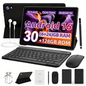 Gstrlinen  Gemini AI 10 Inch Tablet with Keyboard set, 30GB+128GB, Android 16 Octa-Core & Split Screen, Wi-Fi 6, Dual Cameras, 5000mAh, Black