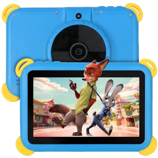 Gstrlinen  7" AI Kids Tablet for Ages 3-12 — Android 16 with 20GB RAM and Parent Control, Blue