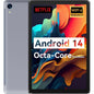 Bestski 10.1'' Android 14 Tablet with Octa-core Processor 10GB RAM 128GB ROM/1 TB Expansion HD IPS Touchscreen,Wi-Fi 6, BT 5.0, Dual Camera,Widevine L1,Gray