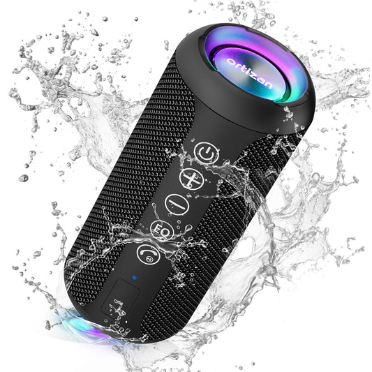 Bluetooth Speakers, V40 Wireless Portable Bluetooth Speaker with IPX7 Waterproof, 24H Playtime, 24W Stereo Sound and TWS Dual Pairing, Suitable for Home/Party/Outdoor/Beach