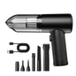 Car Vacuum Portable Blower Cordless 2-in-1, Rechargeable Battery Powered, with LED Lights, Pressure Gauge, for Auto Motorcycles Bikes Balls, Cleaner for Car Home Office