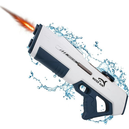 Electric Water Guns for Adults Kids, Automatic Water Reload & Shooting, Automatic Water Gun, Large Capacity Battery Powered Squirt Gun, Summer Beach Pool Backyard Outdoor Toys（White）