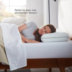 Gstrlinen Memory Foam Pillow for Sleeping – Orthopedic Neck Support Pillow for Side, Back & Stomach Sleepers