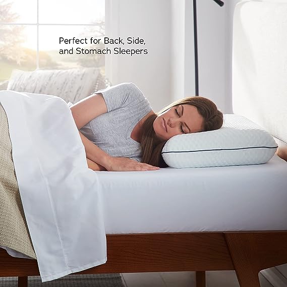 Gstrlinen Memory Foam Pillow for Sleeping – Orthopedic Neck Support Pillow for Side, Back & Stomach Sleepers