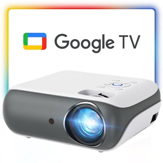 HAPPRUN 4K Google TV Projector with WiFi and Bluetooth,Google Officially Licensed,Dolby Audio