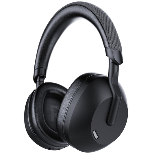 Vroolaat Bluetooth Headphones Active Noise Cancelling -45dB, 60H Playtime, Deep Bass and HiFi Stereo, Low Latency, Foldable Black