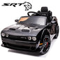 12V Ride on Cars with Remote Control, Licensed Dodge Challenger Battery Powered Kids Electric Car, Ride on Toys for Kids Boys Girls 3-5 Ages Gift with Bluetooth, Music, USB/MP3 Port, LED Light, Black