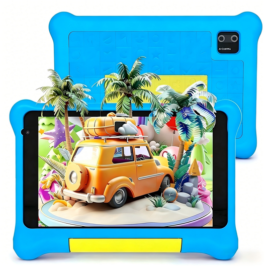 Gstrlinen  7" Kids Learning Tablet with Case for Toddler, 5GB RAM +32GB ROM, IPS HD Screen, Ukidoz Pre-install,Blue