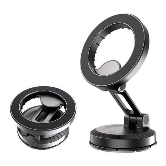 FAMOO Magsafe car Holder for Car, Dashboard Phone Holder for iPhone, Compatible for MagSafe Car Mount, Rotate 360 Degrees, Fit for iPhone & Android, Black