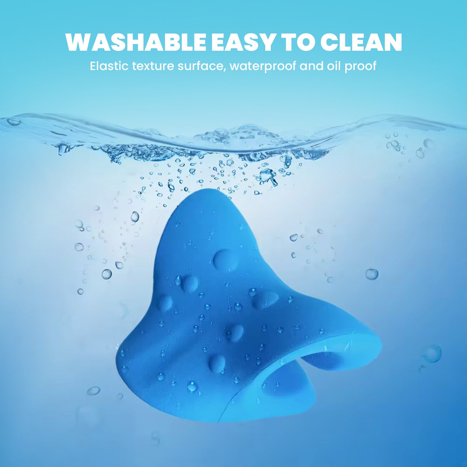 Gstrlinen Neck & Shoulder Relaxer Cervical Traction Device for TMJ Relief, Chiropractic Neck Stretcher Pillow for Cervical Spine Alignment and Tension Release (Blue)