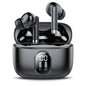 True Wireless Bluetooth Earbuds with Smart LED Display Charging Case , Bluetooth 5.0 Earbuds in-Ear TWS Stereo Headphones, IPX7 Waterproof in Ear Earphones, Black