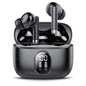 True Wireless Bluetooth Earbuds with Smart LED Display Charging Case , Bluetooth 5.0 Earbuds in-Ear TWS Stereo Headphones, IPX7 Waterproof in Ear Earphones, Black