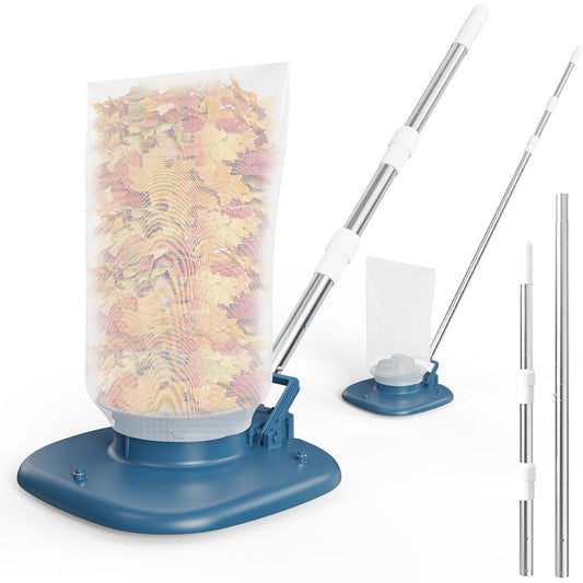 Pool Leaf Vacuum with Telescopic Pole – 83GPM Cordless Rechargeable Pool Vacuum for Inground & Above Ground Pools, Spa & Hot Tub – 6.6Gal Leaf Catcher Bag, Ideal for Heavy Debris Areas