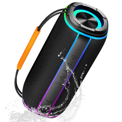 Portable Bluetooth speaker, 30W (peak) deep bass wireless speaker, portable speaker with high-definition sound, IPX7 waterproof, up to 24H playtime, TWS pairing, Bluetooth 5.4, Suitable for Travel
