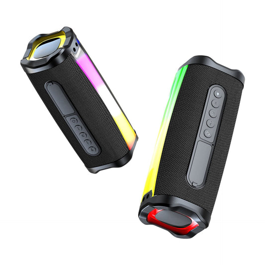 Portable Bluetooth Speaker with Lights, Powerful Crystal Clear Sound, IPX5 Waterproof, All Day Playtime, AUX&TF-Card Input, Bluetooth 5.3, TWS Paring, Small Wireless Speaker for Outdoor, Gift Ideas