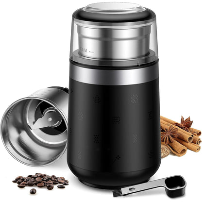GDOR Super Silent Coffee Grinder Electric, Coffee Bean Grinder, Espresso Grinder with 1 Removable Stainless Steel Bowl