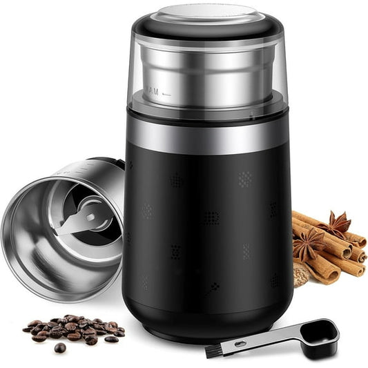 GDOR Super Silent Coffee Grinder Electric, Herb Grinder, Spice Grinder, Coffee Bean Grinder, Espresso Grinder with 1 Removable Stainless Steel Bowl
