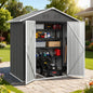 Outdoor Storage Sheds, syngar 6' x 4' Metal Storage Shed, Garden Shed with Lockable Doors, Tools Storage Shed for Backyard, Patio, Lawn, D9094