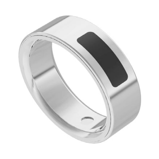 Smart Ring for Women Men, Bluetooth 5.4 Fitness Ring with Touch, Fitness Tracker with Vibration Reminder, IP68 Waterproof Ring with 6-Day Battery Life for iPhone/Android (Silver, Size 8)